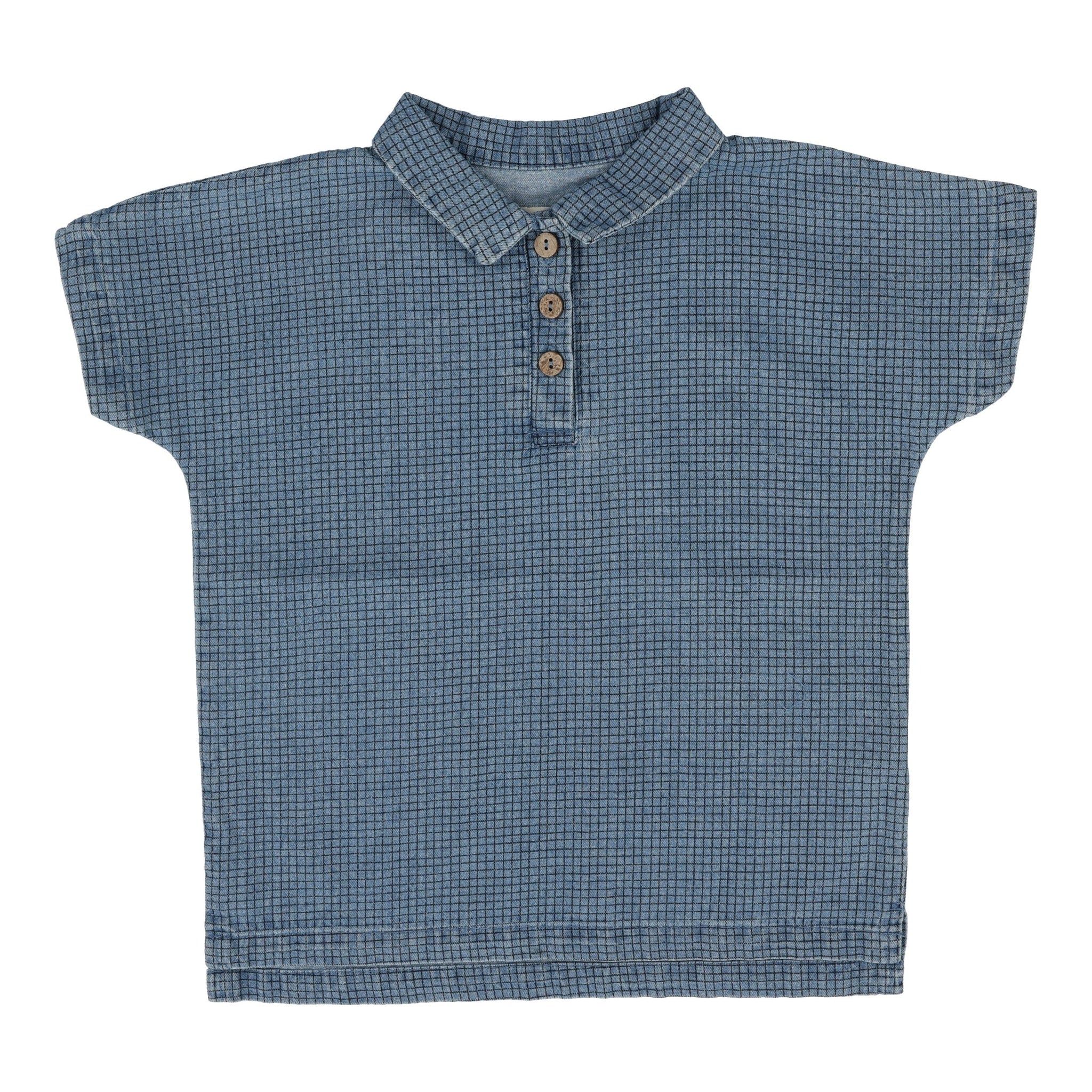Lil Legs Checked Shirt - Denim Lil Legs Checked Shirt - Denim