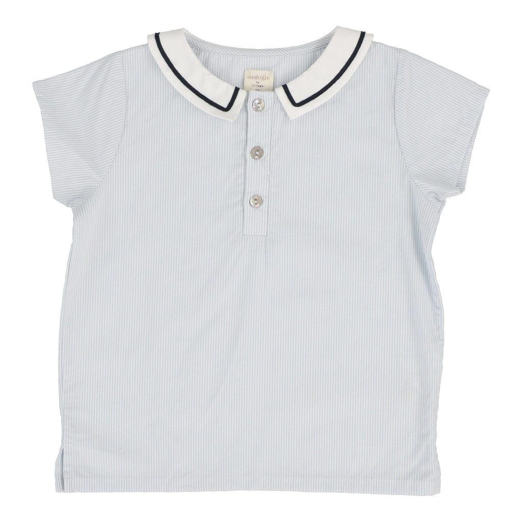 Lil Legs Shirt Jellybeanzkids Lil Legs Sailor Shirt-Light Blue