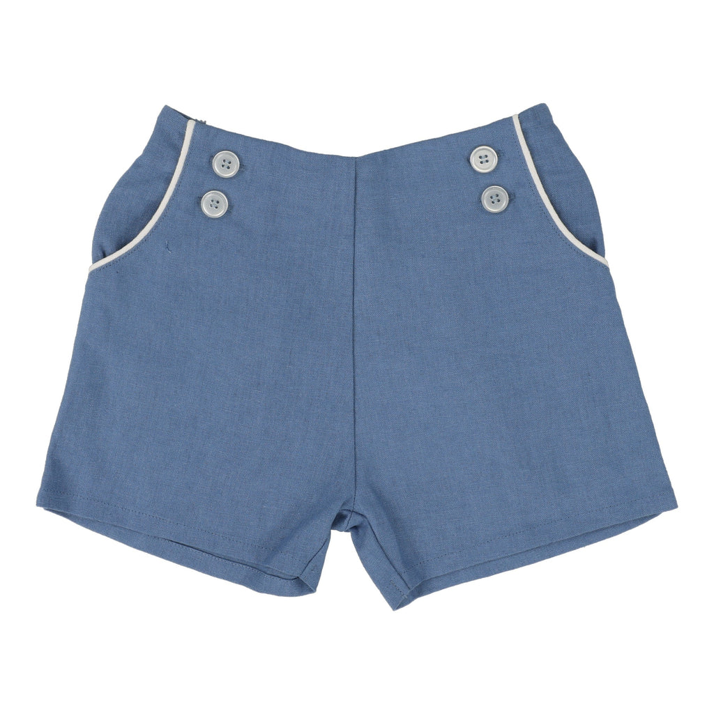 Lil Legs Shorts Jellybeanzkids Lil Legs Button Shorts - Bright Blue