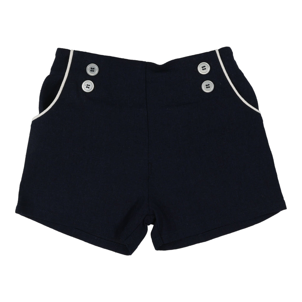 Lil Legs Shorts Jellybeanzkids Lil Legs Button Shorts - Navy