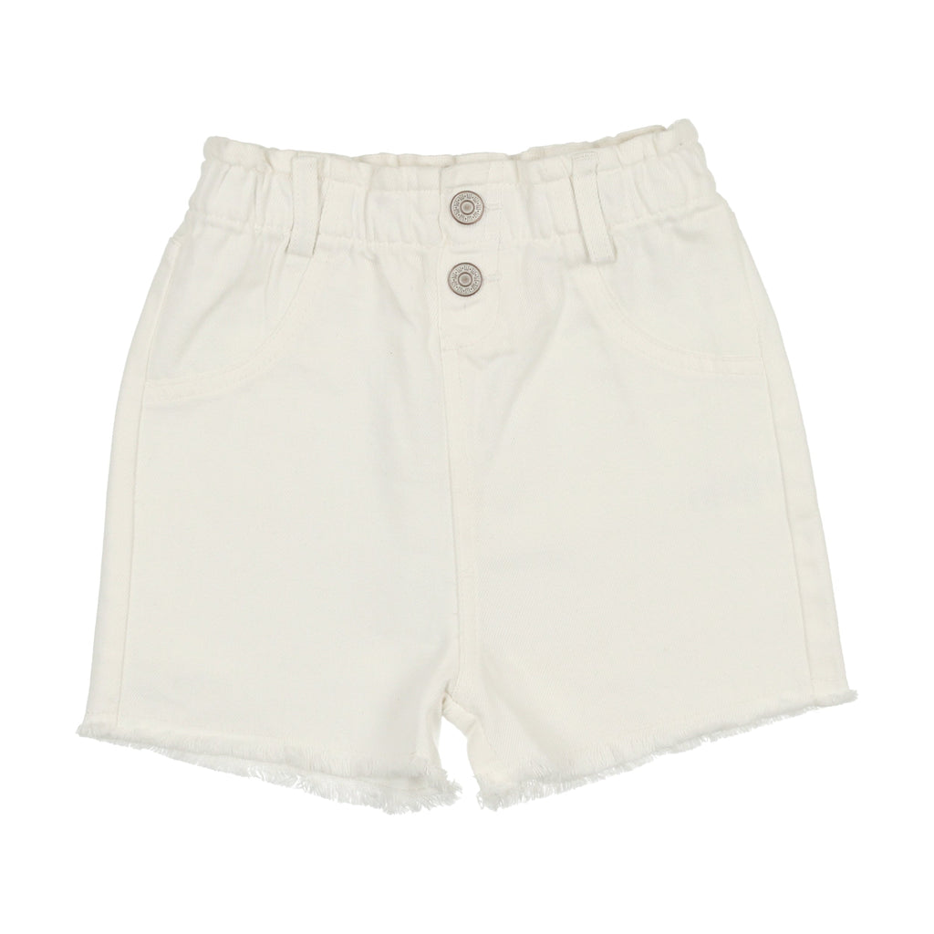 Lil Legs shorts Jellybeanzkids Lil Legs Paperbag Shorts-White Denim