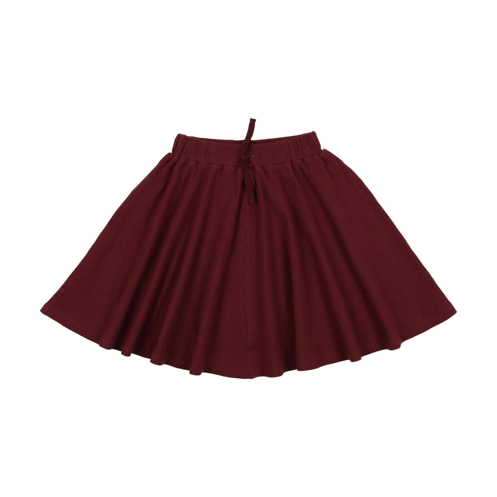 Lil Legs Skirt Jellybeanzkids Lil Legs Ribbed Skirt- Burgundy