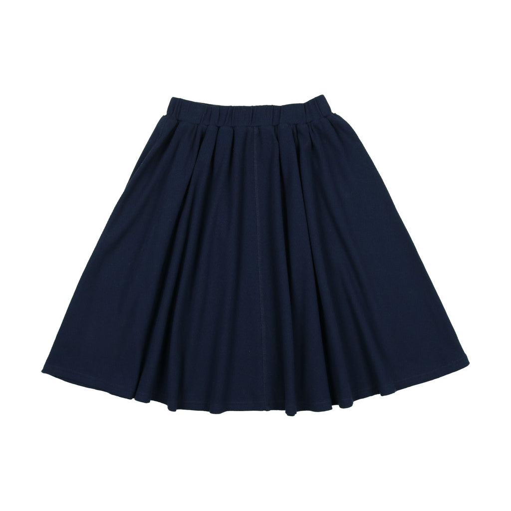 Lil Legs Skirt Jellybeanzkids Lil Legs Ribbed Skirt- Navy