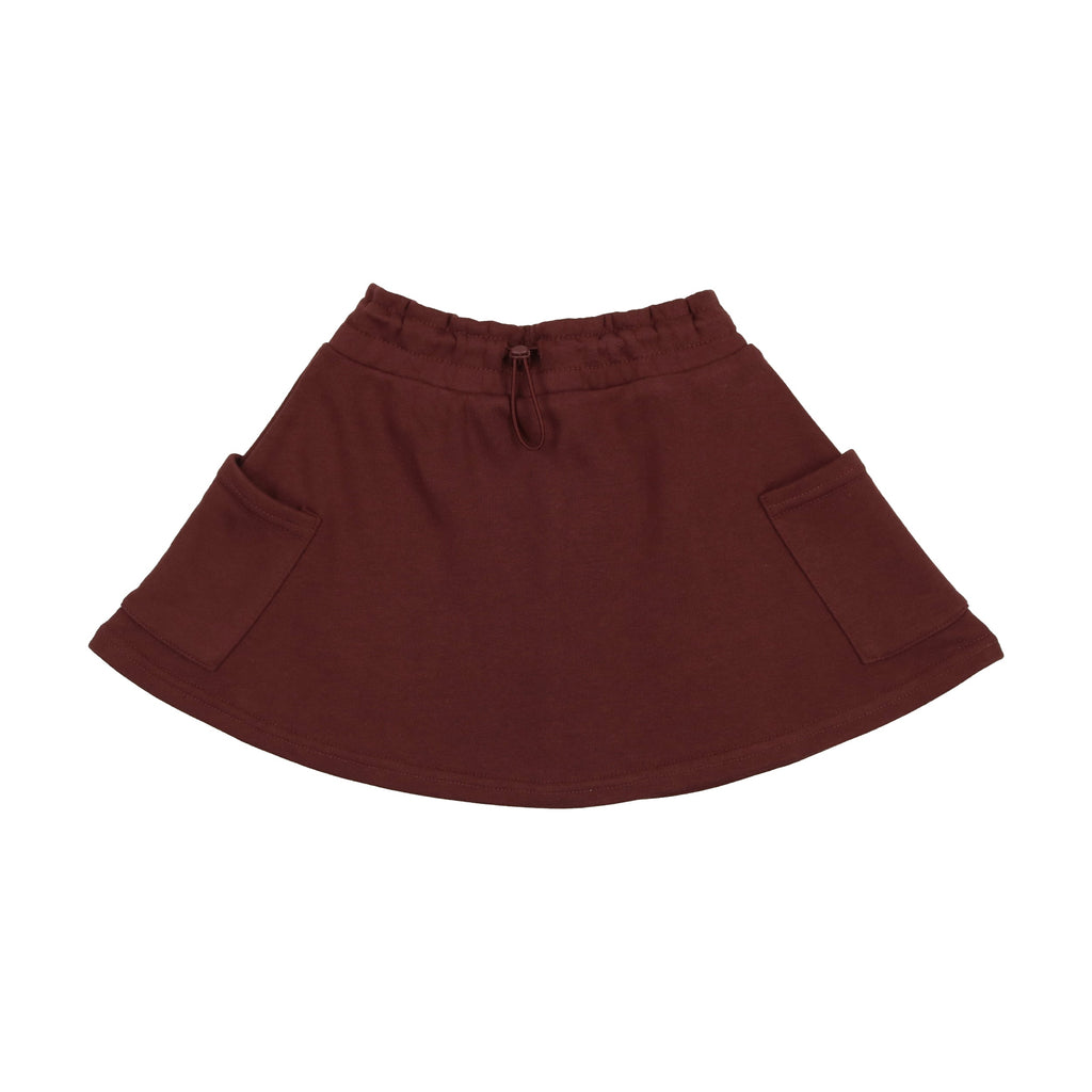 Lil Legs Skirt Jellybeanzkids Lil Legs Sweatshirt Toggle Skirt- Burgundy