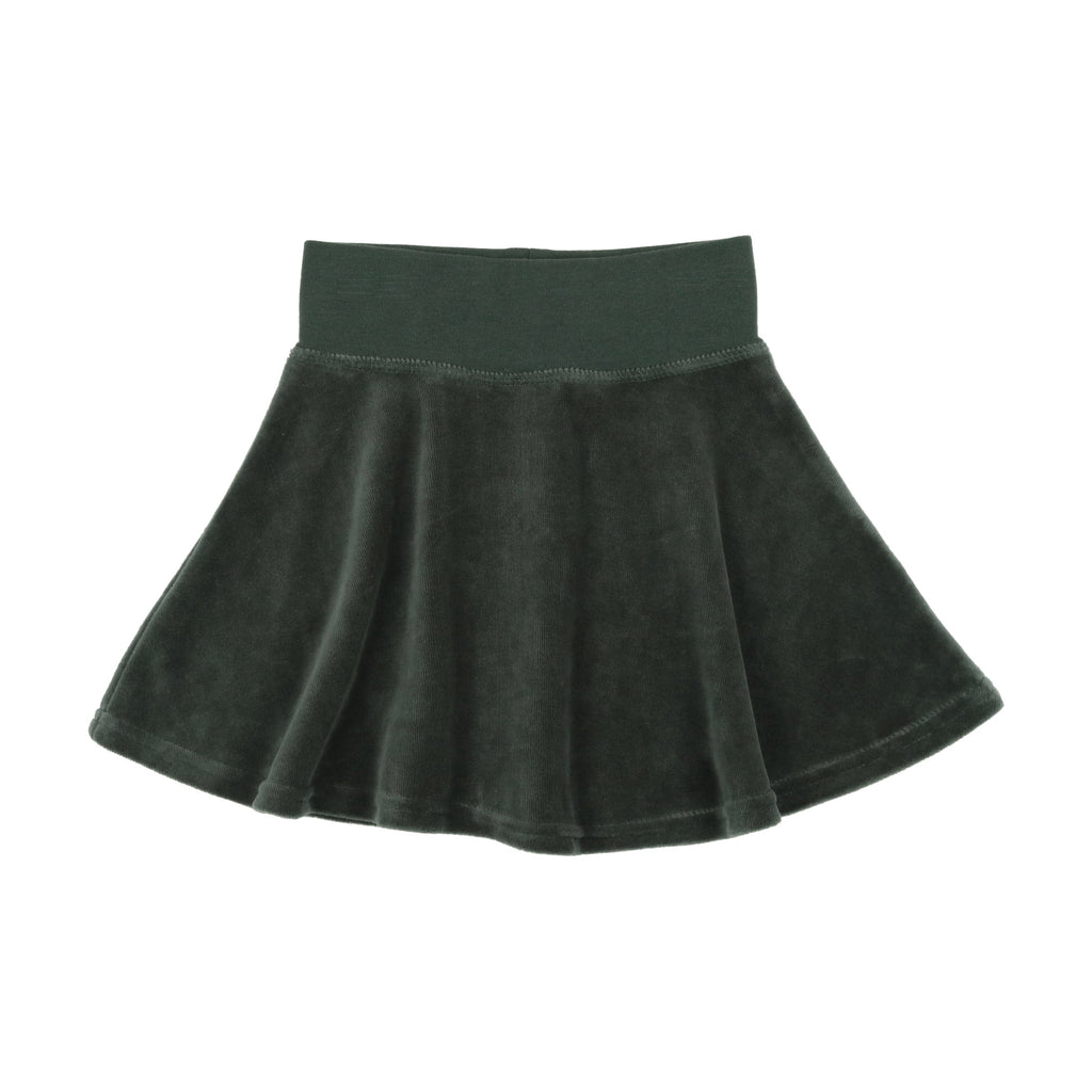 Lil Legs Skirt Jellybeanzkids Lil Legs Velour Circle Skirt- Green