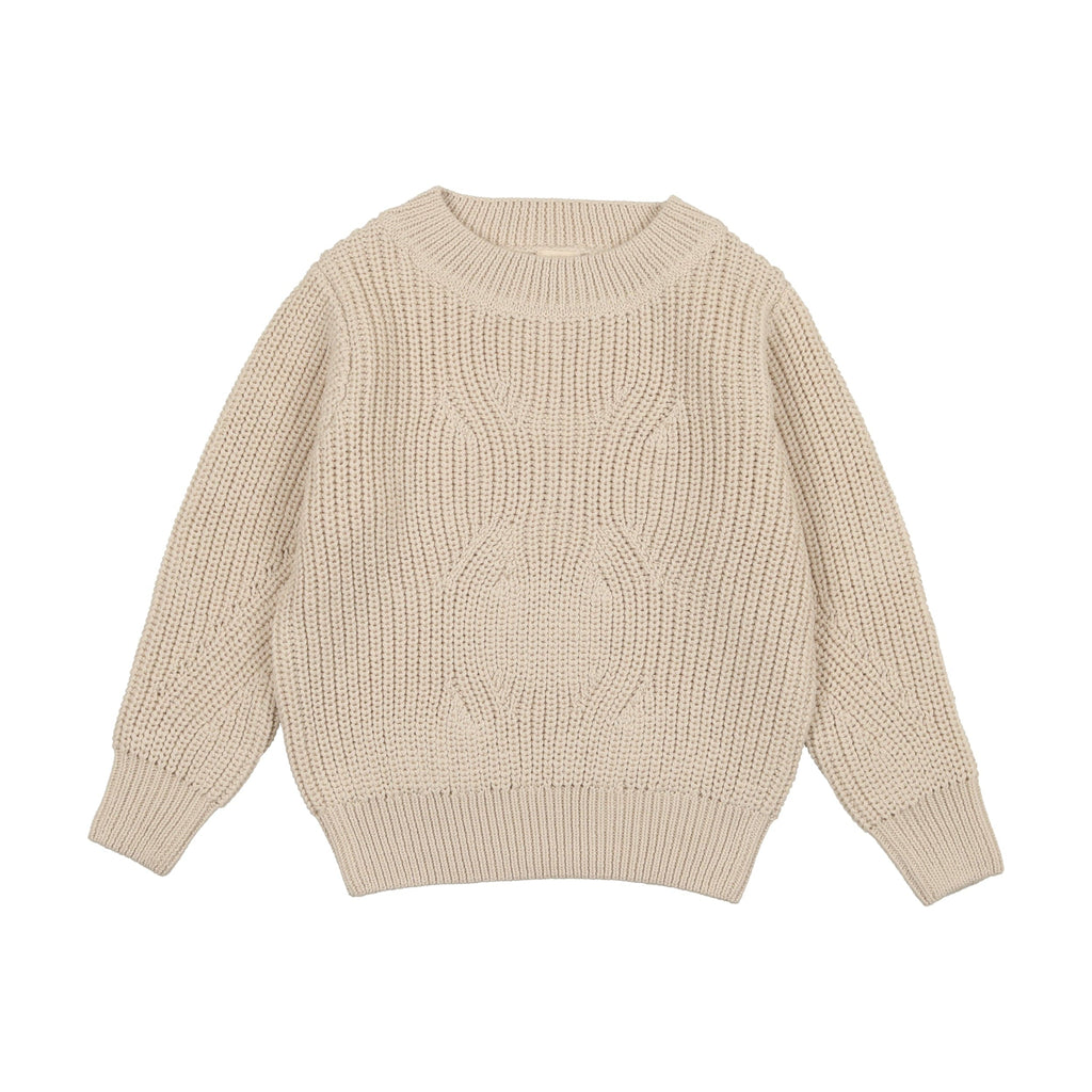 Lil Legs Sweater Jellybeanzkids Lil Legs Chunky Knit Sweater- Natural