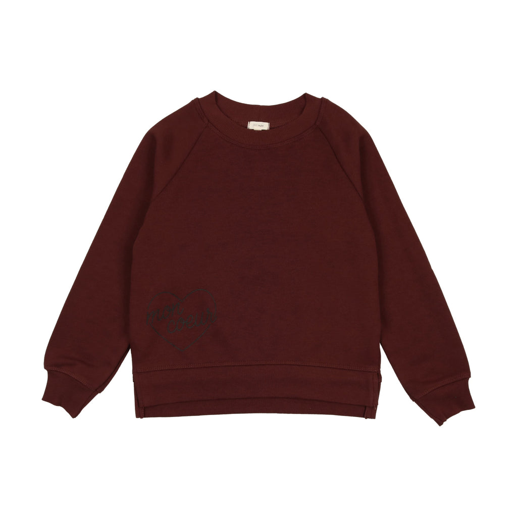Lil Legs Sweatshirt Jellybeanzkids Lil Legs Sweatshirt- Burgundy