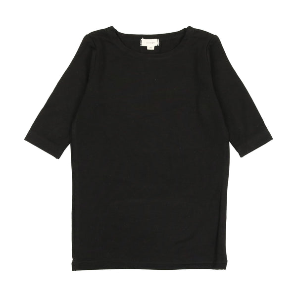 Lil Legs Bamboo Tee Three Quarter Sleeve - Black Lil Legs Bamboo Tee Three Quarter Sleeve - Black