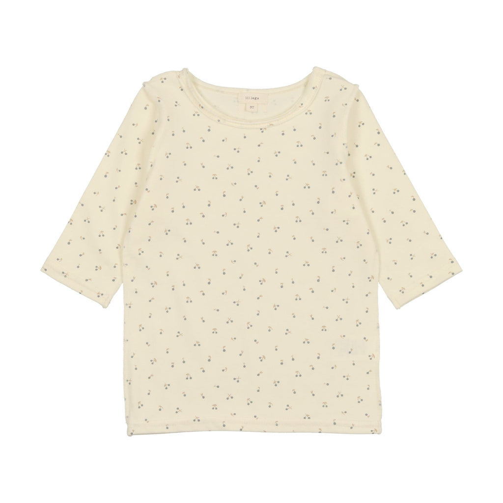 Lil Legs Classic Printed Tee 3/4 Sleeve - Black Mini Floral (Camp Scouts Collection) main image 0