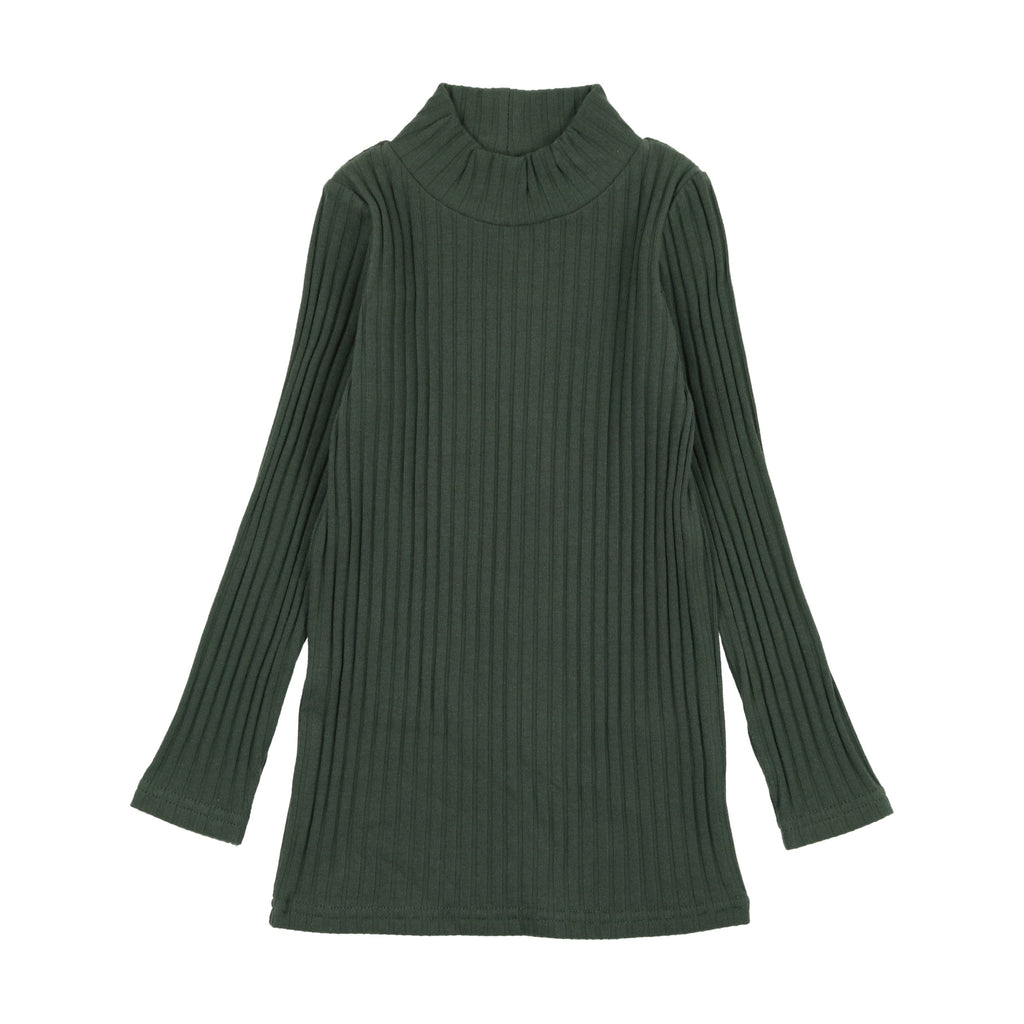 Lil Legs Top Jellybeanzkids Lil Legs Ribbed Mockneck- Green