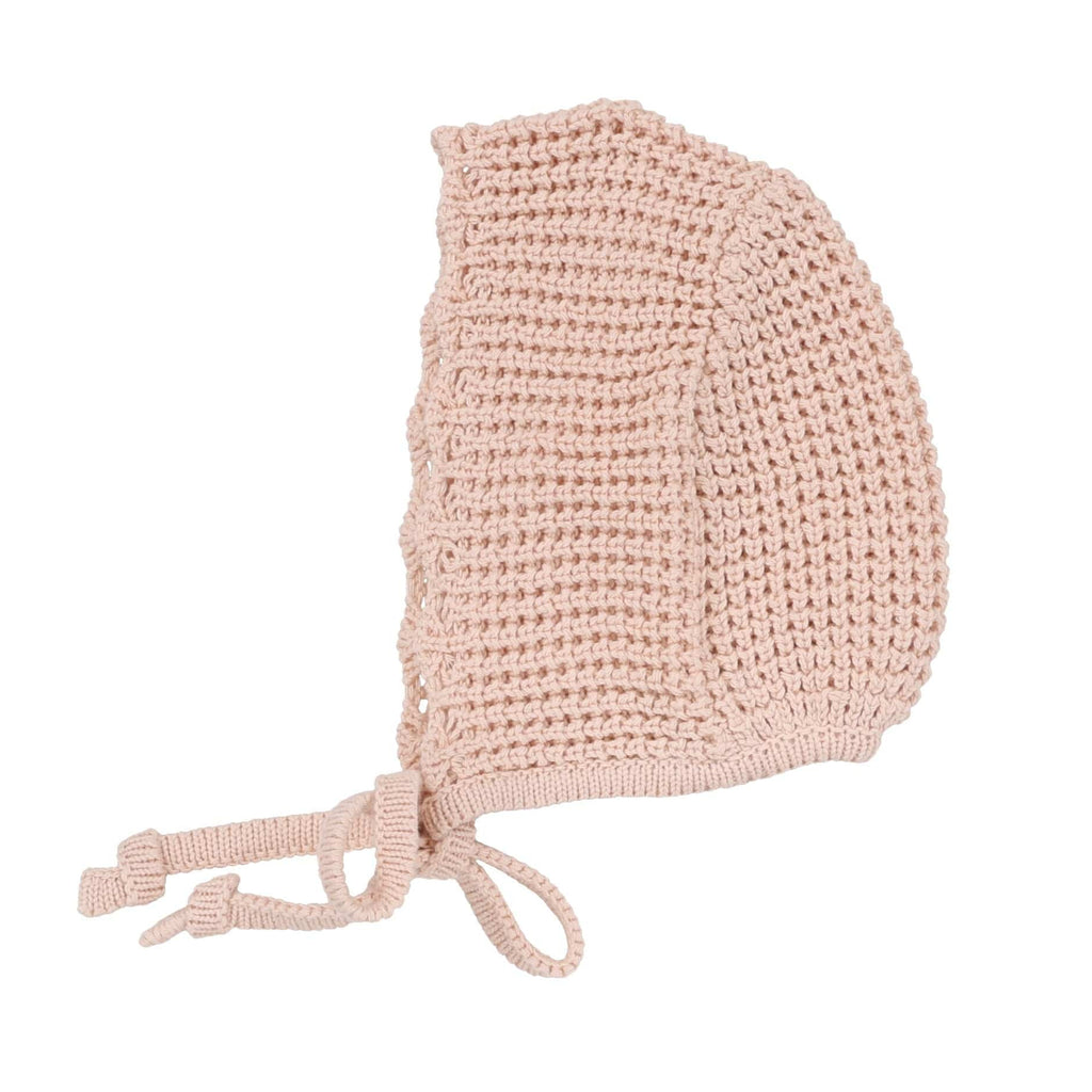 Lilette by Lil Legs Cardigan Jellybeanzkids Lilette Chunky Knit Bonnet - Dusty Pink