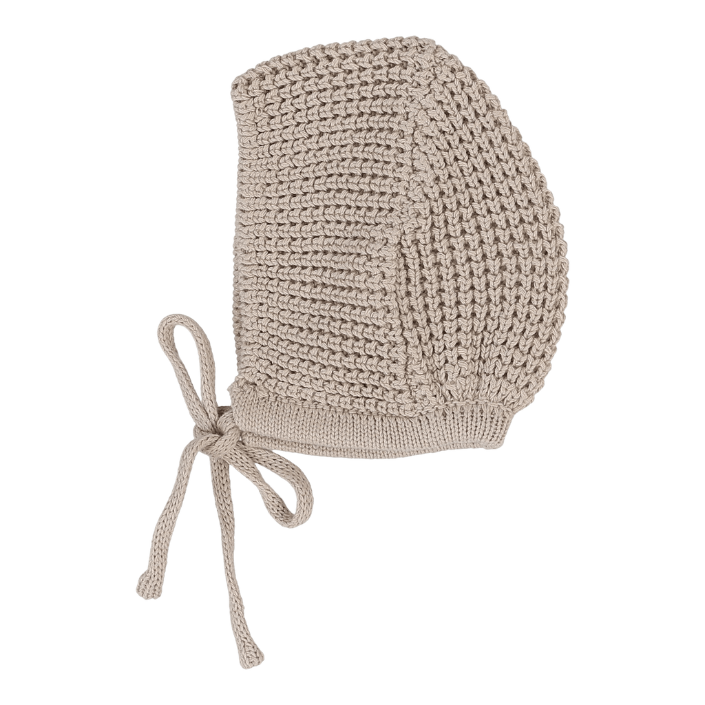 Lilette by Lil Legs Cardigan Jellybeanzkids Lilette Chunky Knit Bonnet - Oat