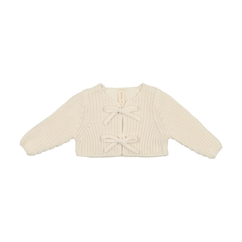 Lilette by Lil Legs Cardigan Jellybeanzkids Lilette Chunky Knit Shrug- Cream Girls