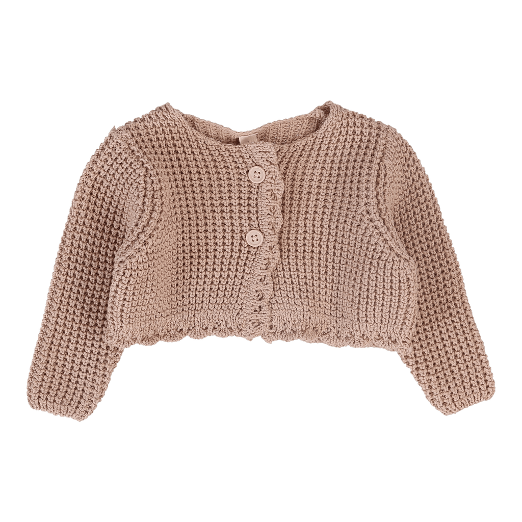 Lilette by Lil Legs Cardigan Jellybeanzkids Lilette Chunky Knit Shrug - Dusty Pink