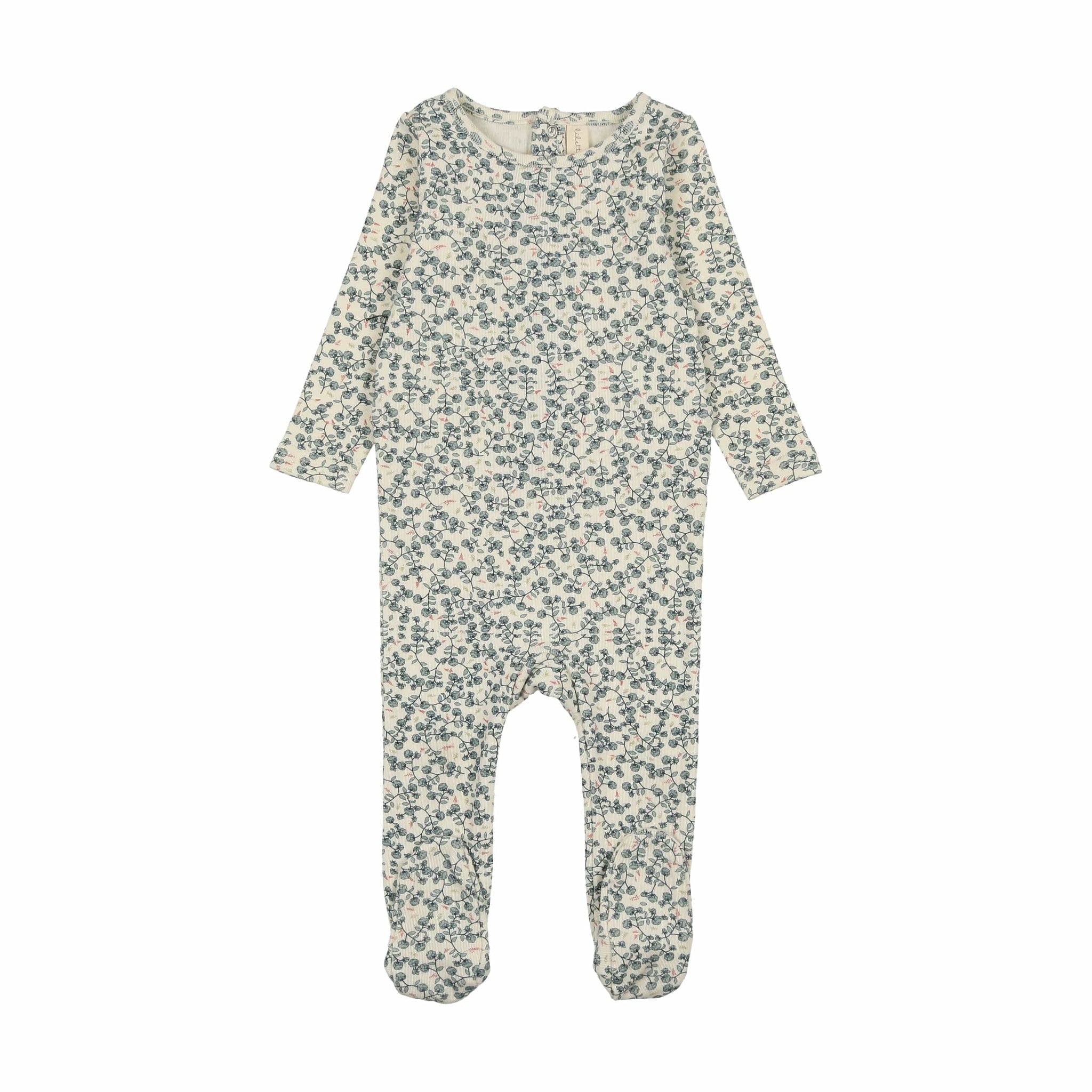 Lilette All Over Floral Footie - Slate