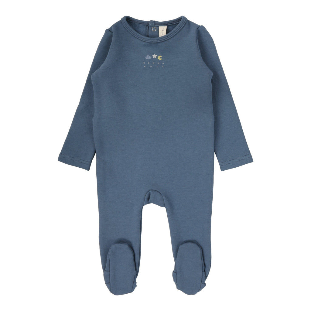 Lilette by Lil Legs Footie Jellybeanzkids Lilette Dreamy Graphic Footie - Slate