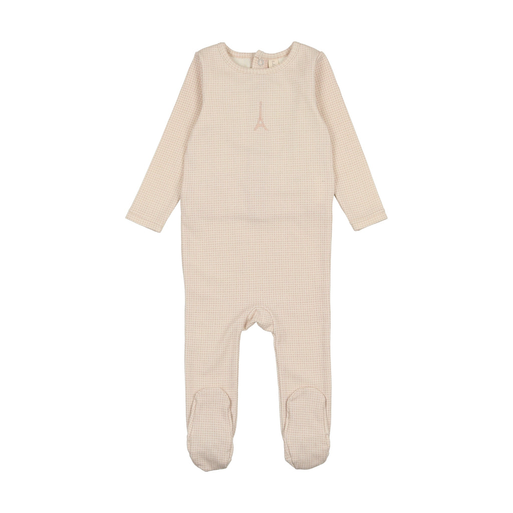Lilette by Lil Legs Footie Jellybeanzkids Lilette Gingham Print Footie-Light Pink