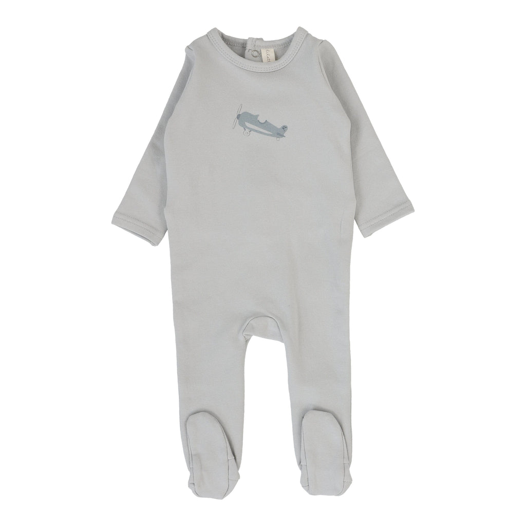 Lilette by Lil Legs Footie Jellybeanzkids Lilette Graphic Footie-Pale Blue