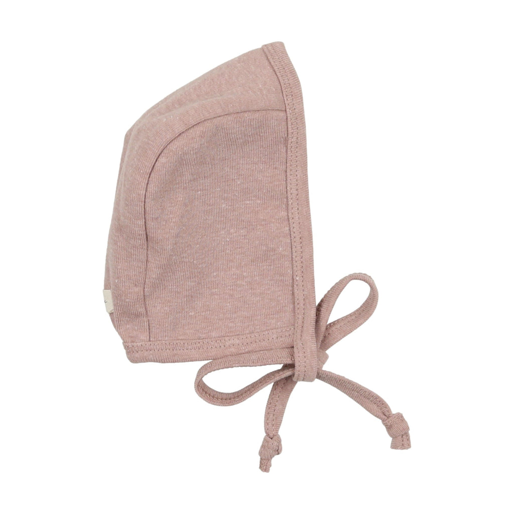 Lilette by Lil Legs Footie Jellybeanzkids Lilette Heather Stripe Footie with Bonnet- Lilac