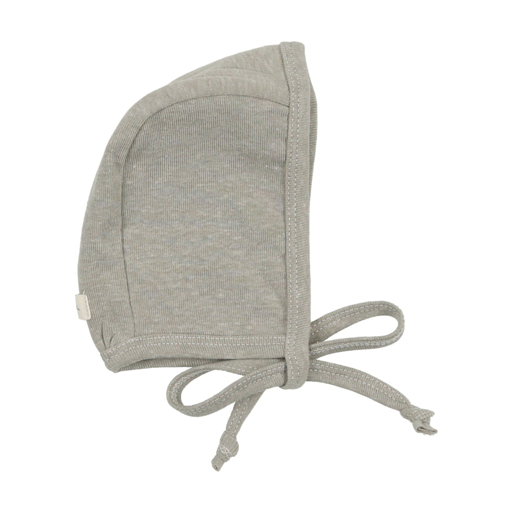 Lilette by Lil Legs Footie Jellybeanzkids Lilette Heather Stripe Footie with Bonnet- Sage