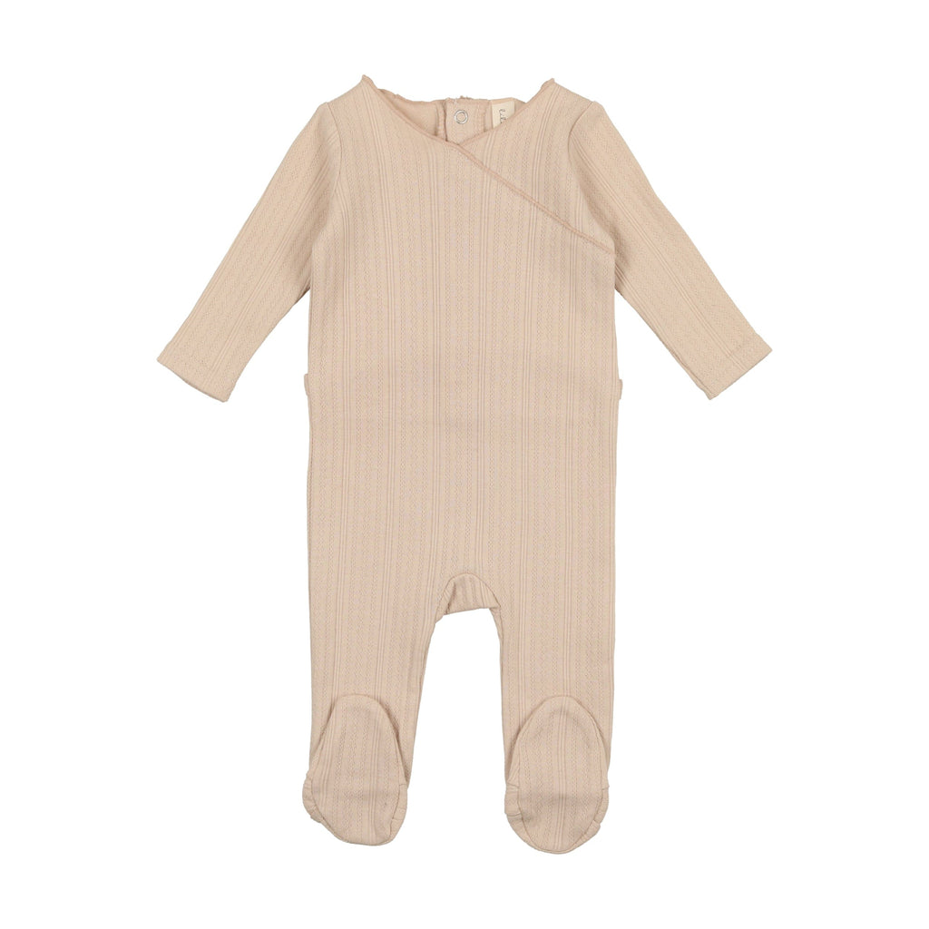 Lilette by Lil Legs Footie Jellybeanzkids Lilette Pointelle Footie- Petal