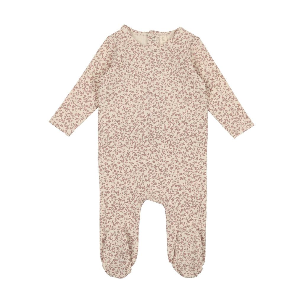 Lilette by Lil Legs Footie Jellybeanzkids Lilette Printed Footie- Mauve Floral