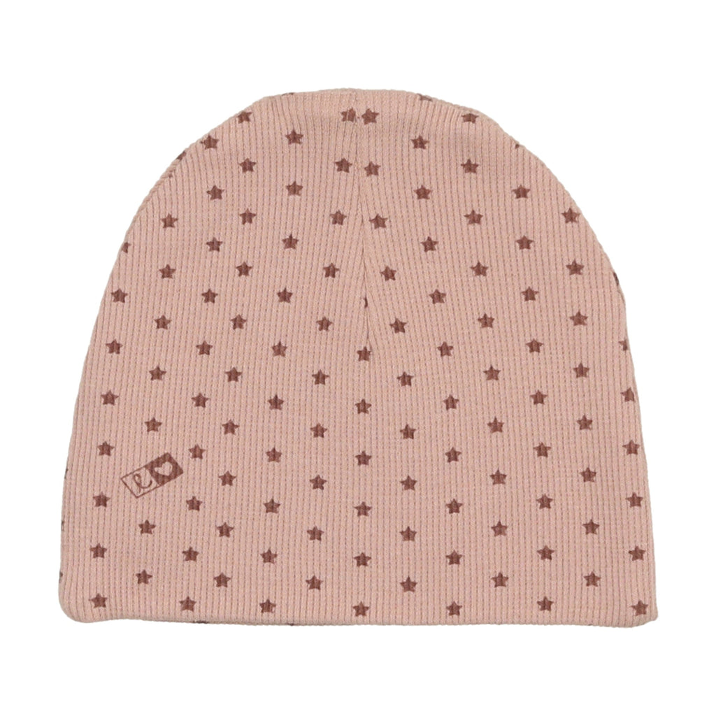 Lilette by Lil Legs Footie Jellybeanzkids Lilette Ribbed Star Footie with Beanie- Pink/Rose