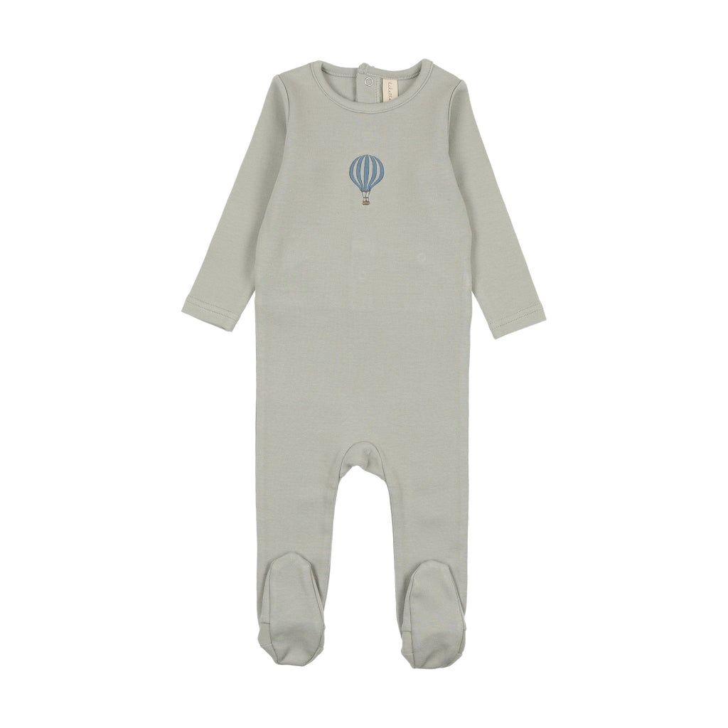 Lilette by Lil Legs Footie Jellybeanzkids Lilette Single Hot Air Balloon Footie- Seafoam