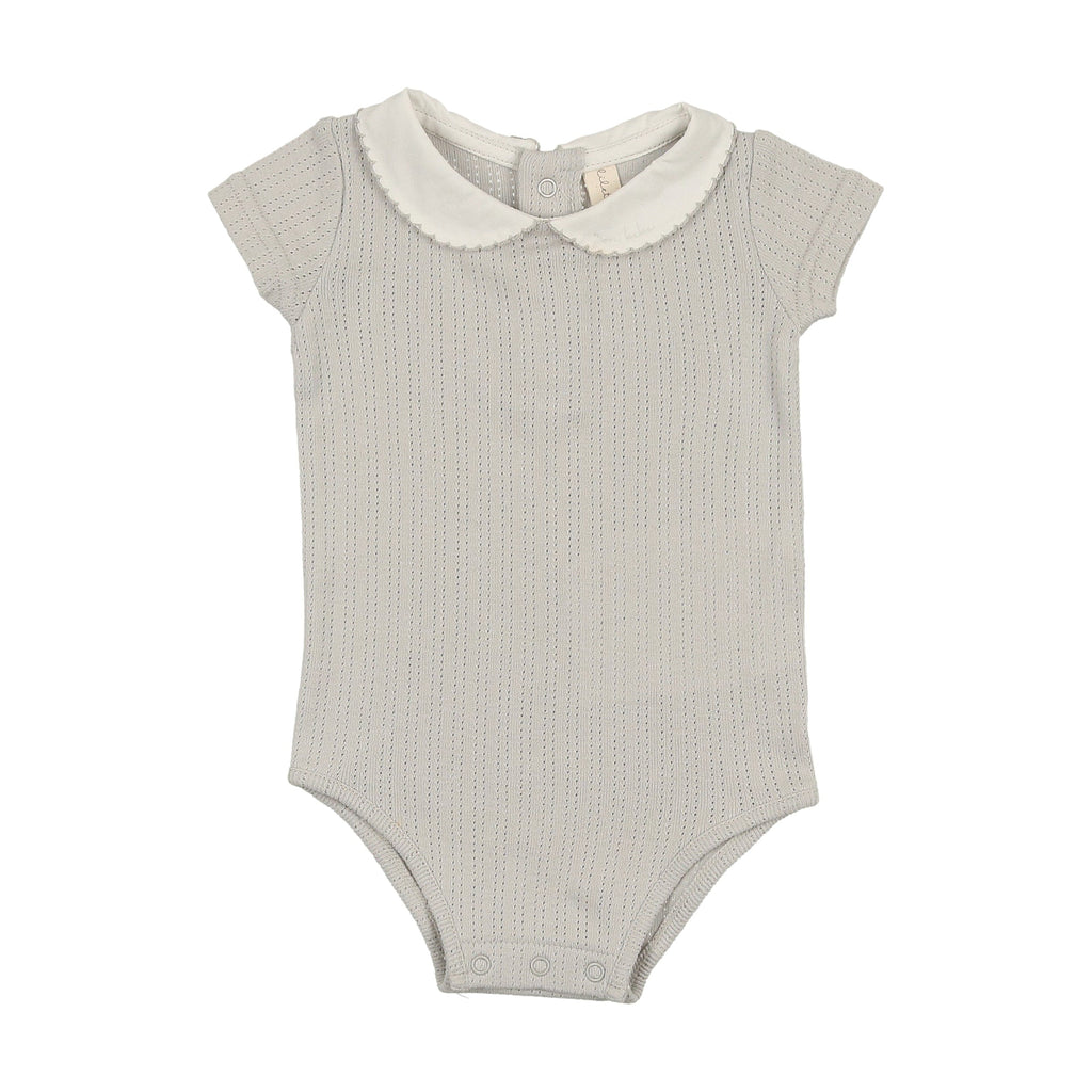 Lilette by Lil Legs onesie Jellybeanzkids Lilette Edged Collar Onesie-Light Blue