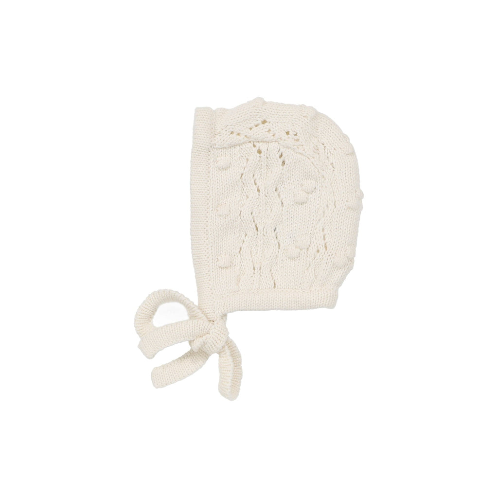 Lilette by Lil Legs set Jellybeanzkids Lilette Popcorn Weave Cardigan Set - Cream
