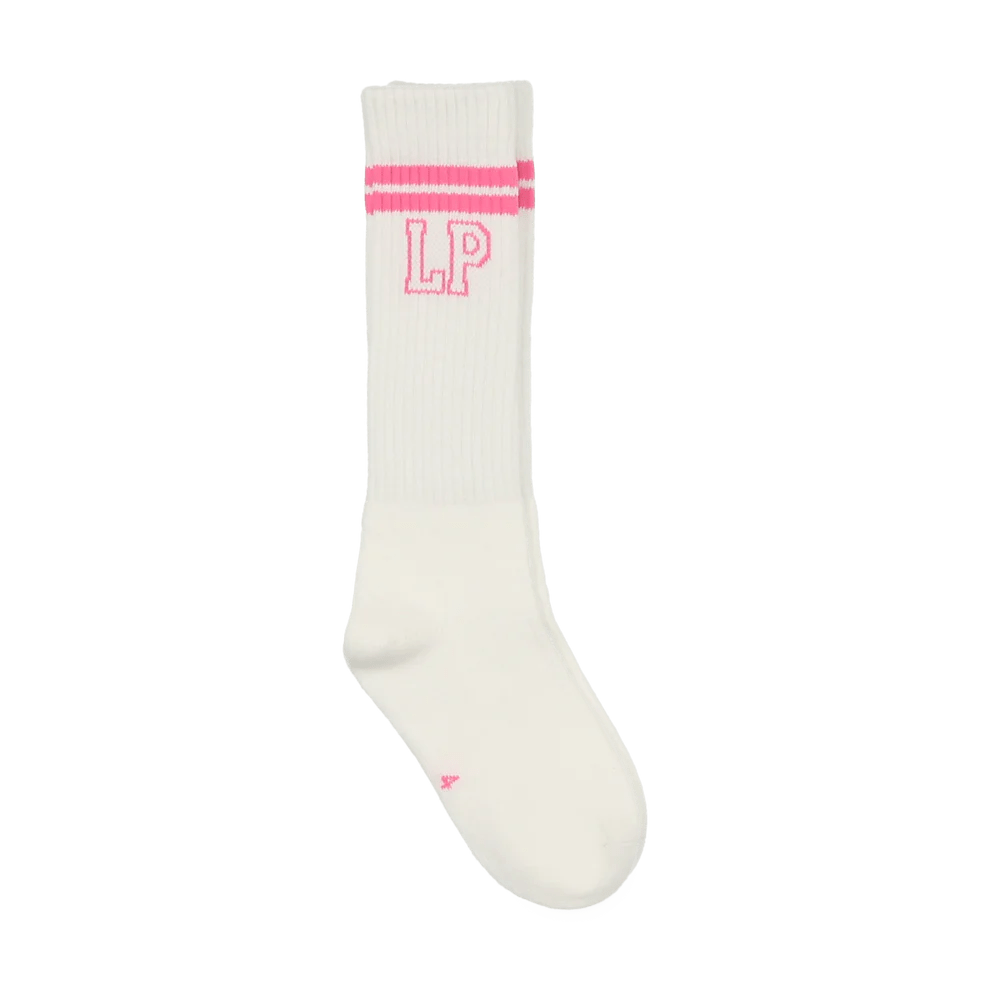 Little Parni Accessories Jellybeanzkids Little Parni LP Knee Socks- White/Pink