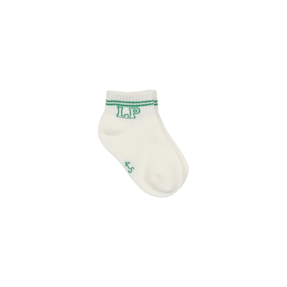 Little Parni Accessories Jellybeanzkids Little Parni LP Short Socks- White/Green