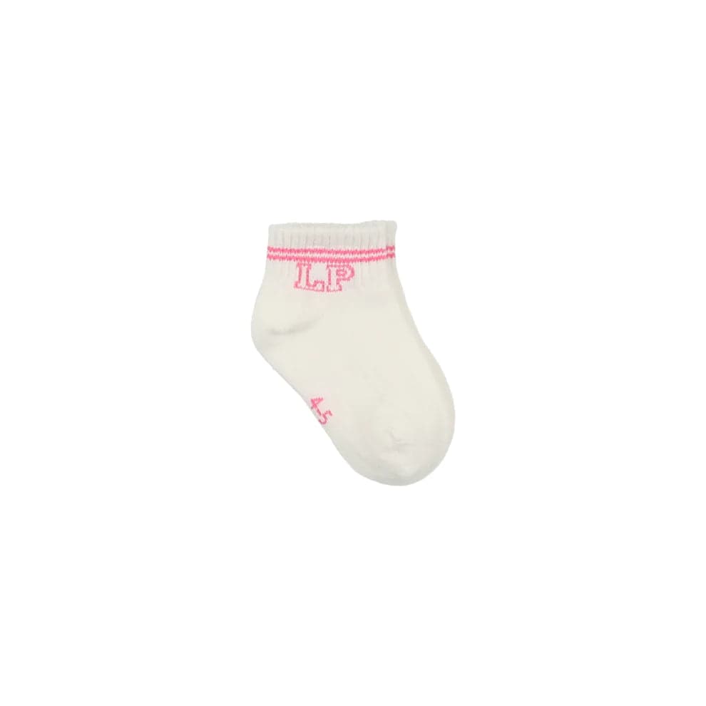 Little Parni Accessories Jellybeanzkids Little Parni LP Short Socks- White/Pink