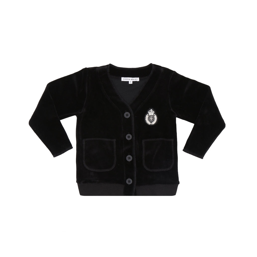 Little Parni Cardigan Jellybeanzkids Little Parni Boys Cardigan With Emblem