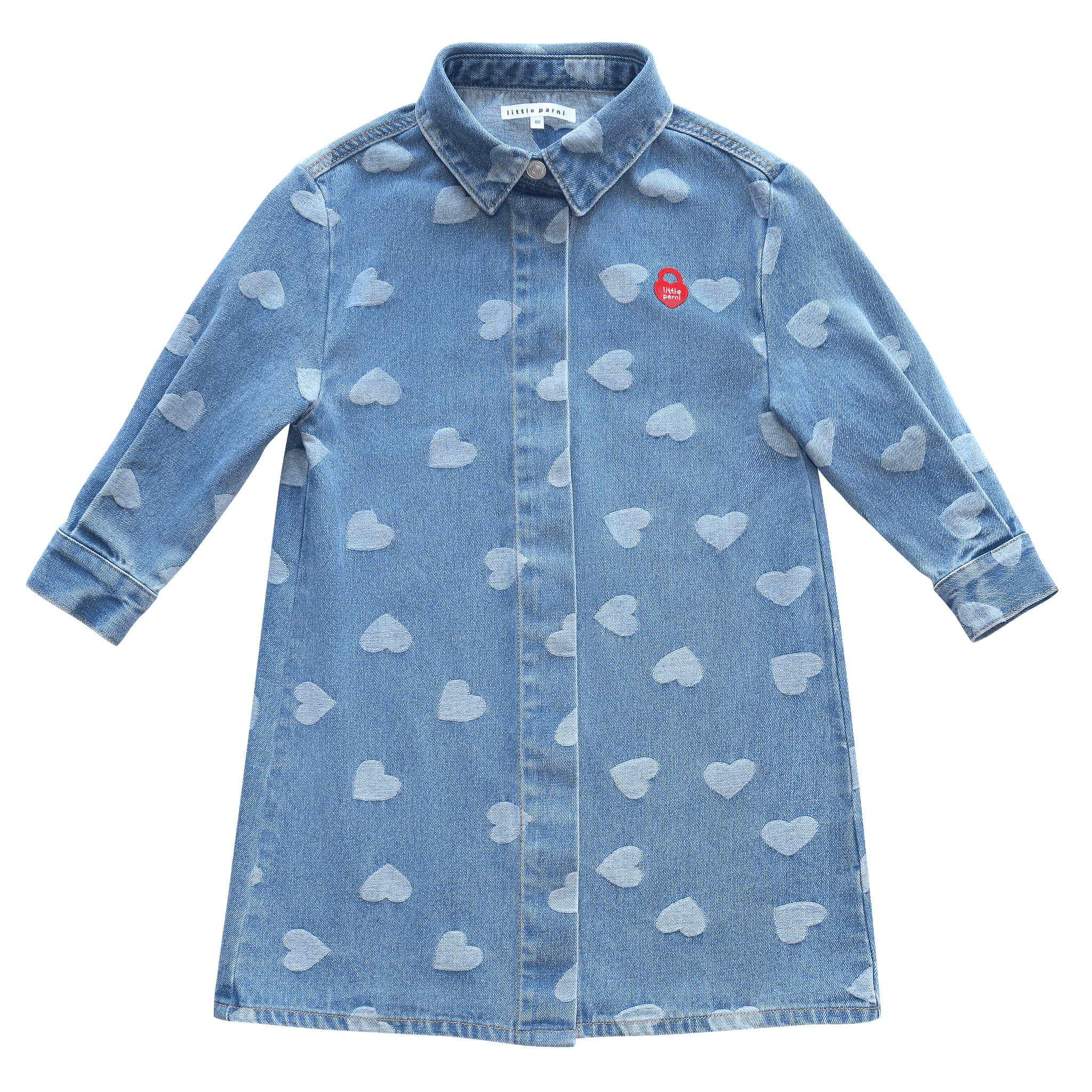 Little Parni Denim Heart Dress - 5 Little Parni Denim Heart Dress - 5