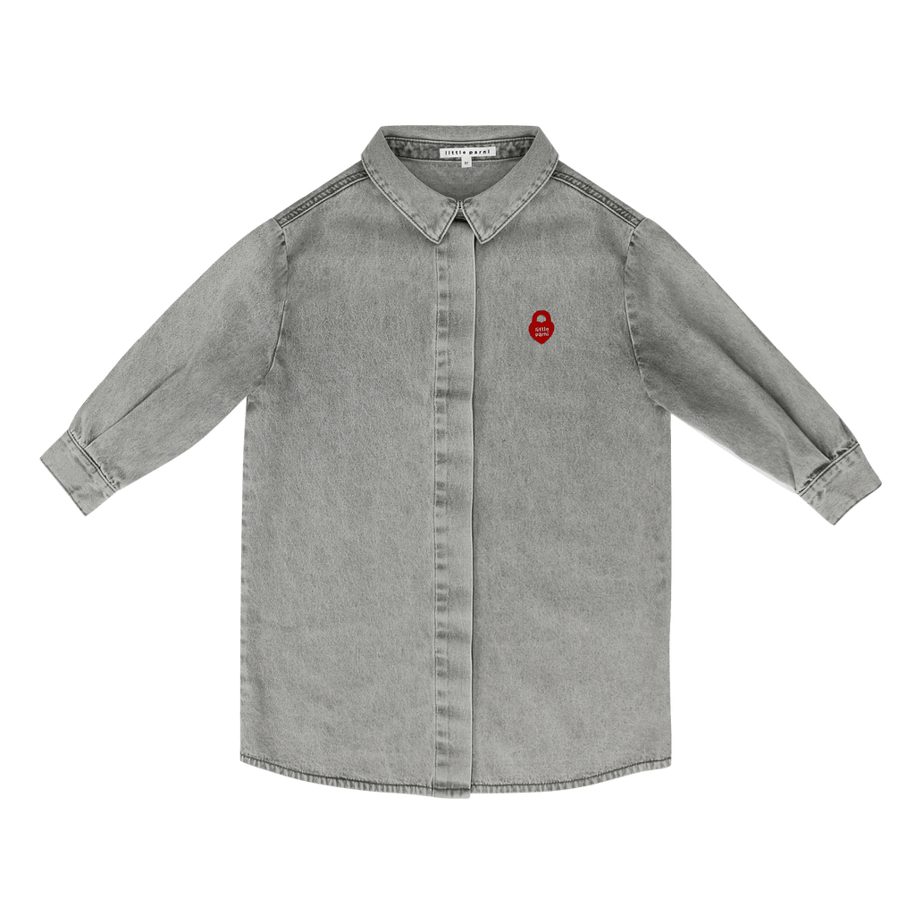 Little Parni Maxi Jellybeanzkids Little Parni Denim Shirtdress- Grey Denim