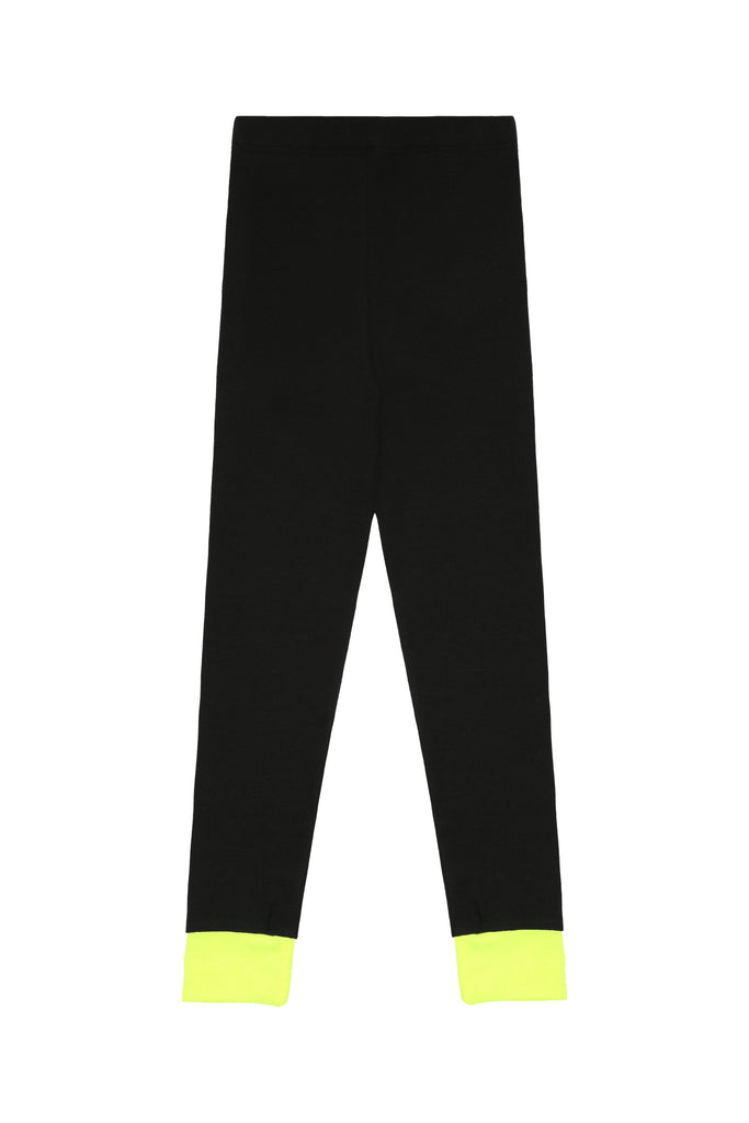 Little Parni Pajamas Jellybeanzkids Little Parni Heartlock Neon Cuff Pajamas- Black/Green