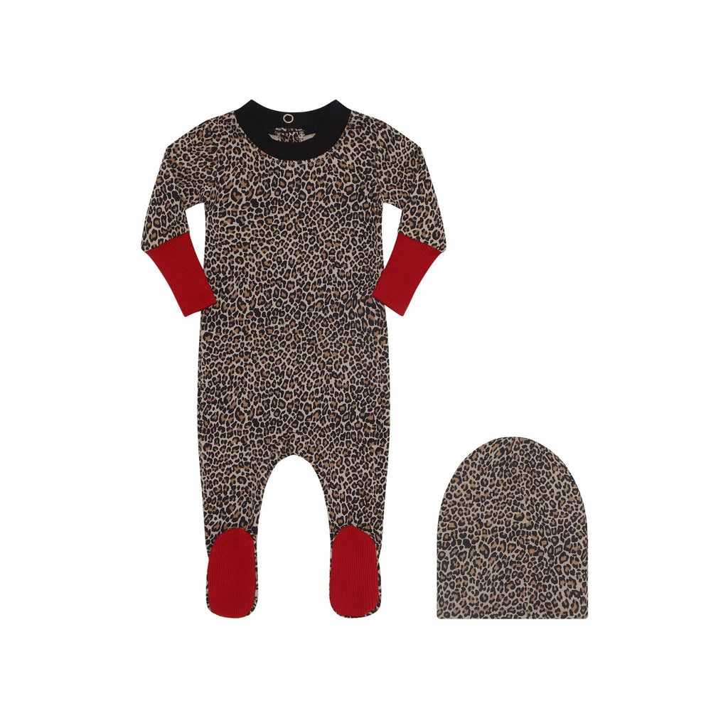 Little Parni Pajamas Jellybeanzkids Little Parni Leopard Footie