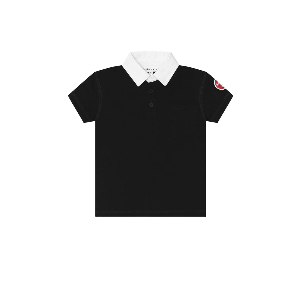 Little Parni Polo Jellybeanzkids Little Parni Boys Est Polo- Black