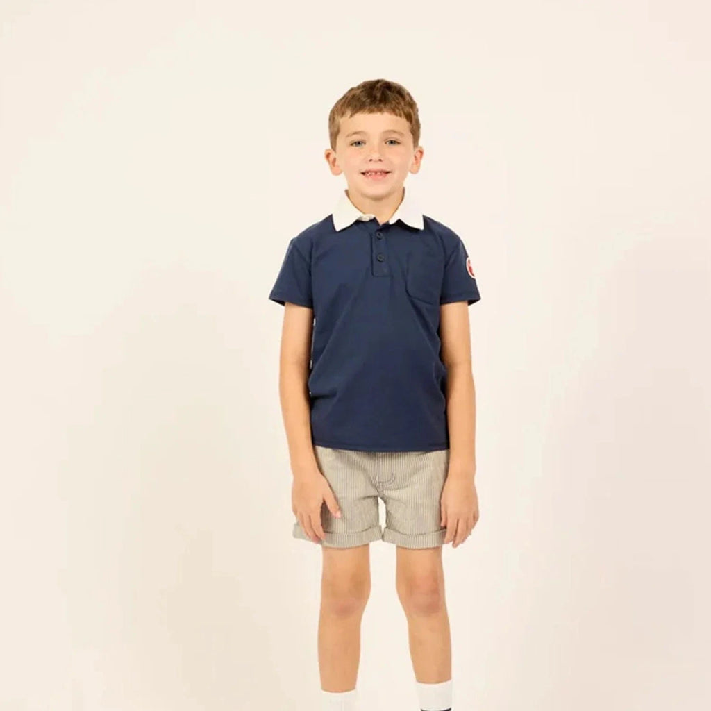 Little Parni Polo Jellybeanzkids Little Parni Boys Est Polo- Blue