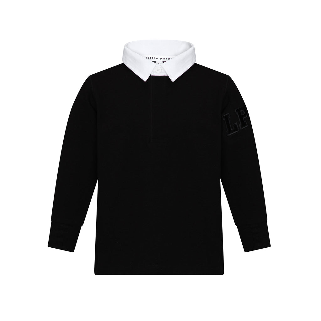 Little Parni Polo Jellybeanzkids Little Parni LP Boys Polo- Black