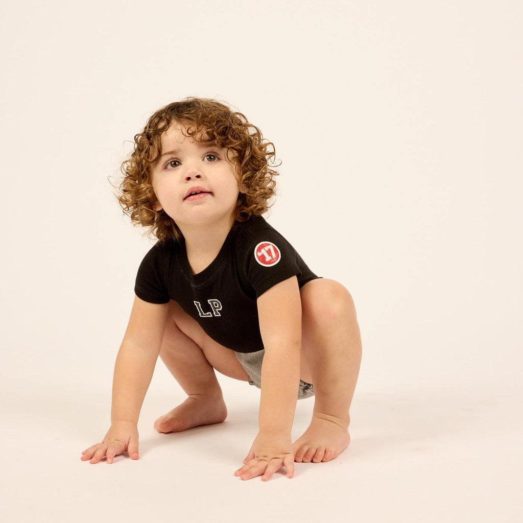 Little Parni Romper Jellybeanzkids Little Parni Baby Onesie- Black
