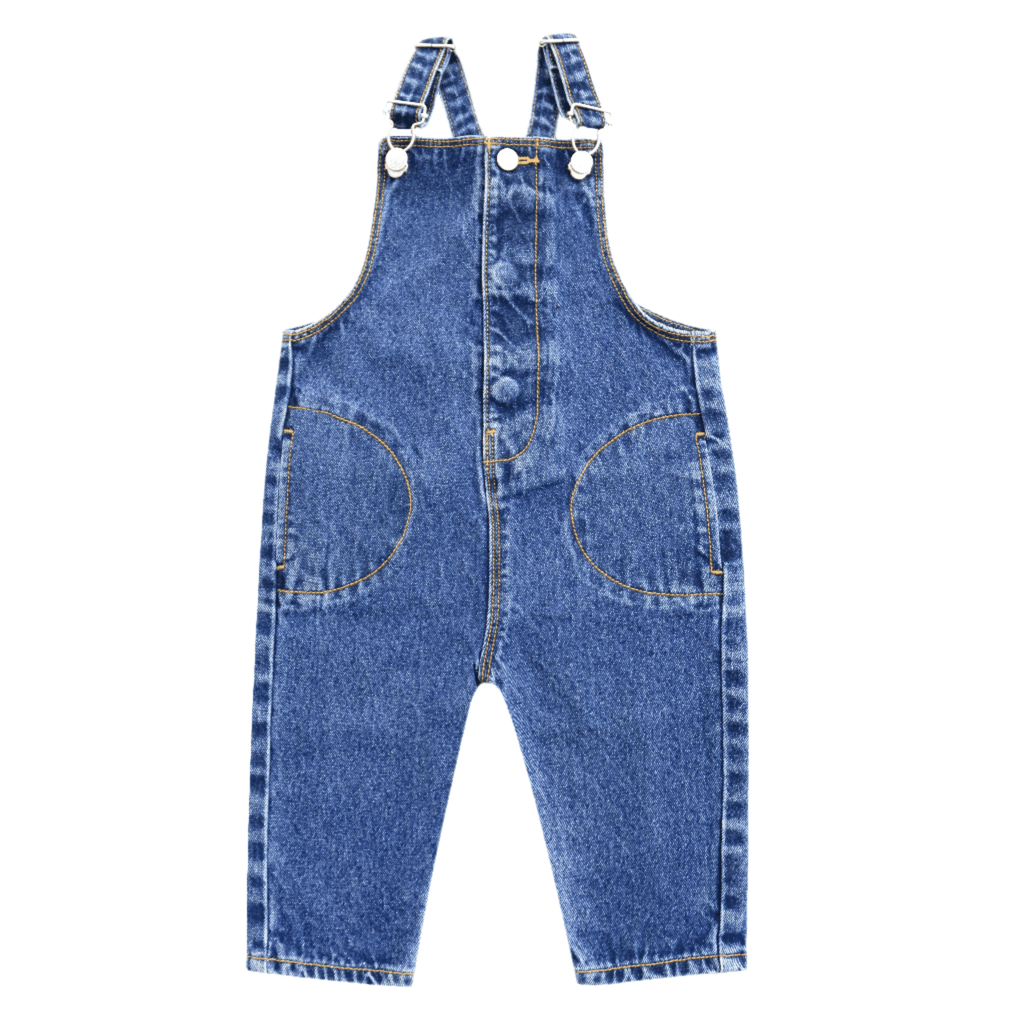 Little Parni Romper Jellybeanzkids Little Parni Denim Overalls- Blue Denim