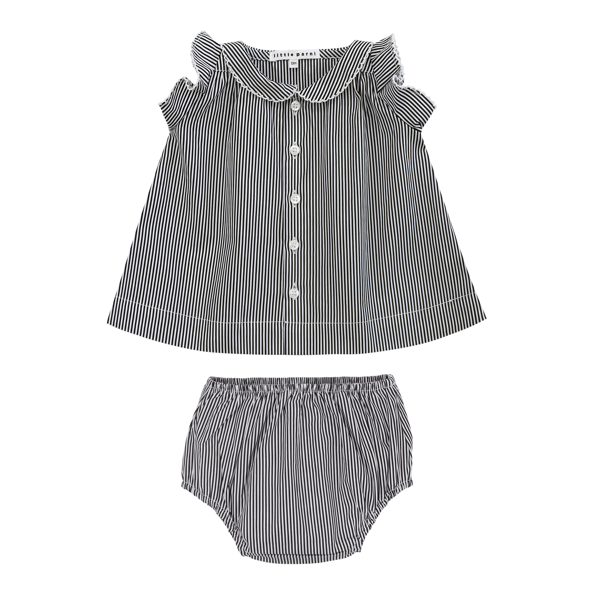 Little Parni Ribbed Cotton Stretchy and Matching Beanie - Ivory