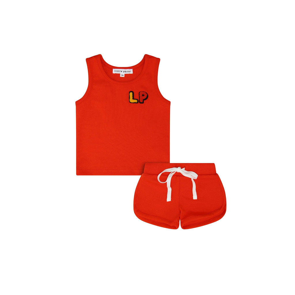 Little Parni set Jellybeanzkids Little Parni LP Baby Tank Set- Orange