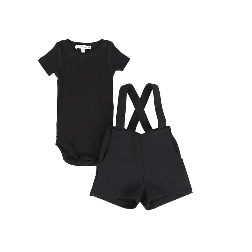 Little Parni set Jellybeanzkids Little Parni Milano Overall Set- Black