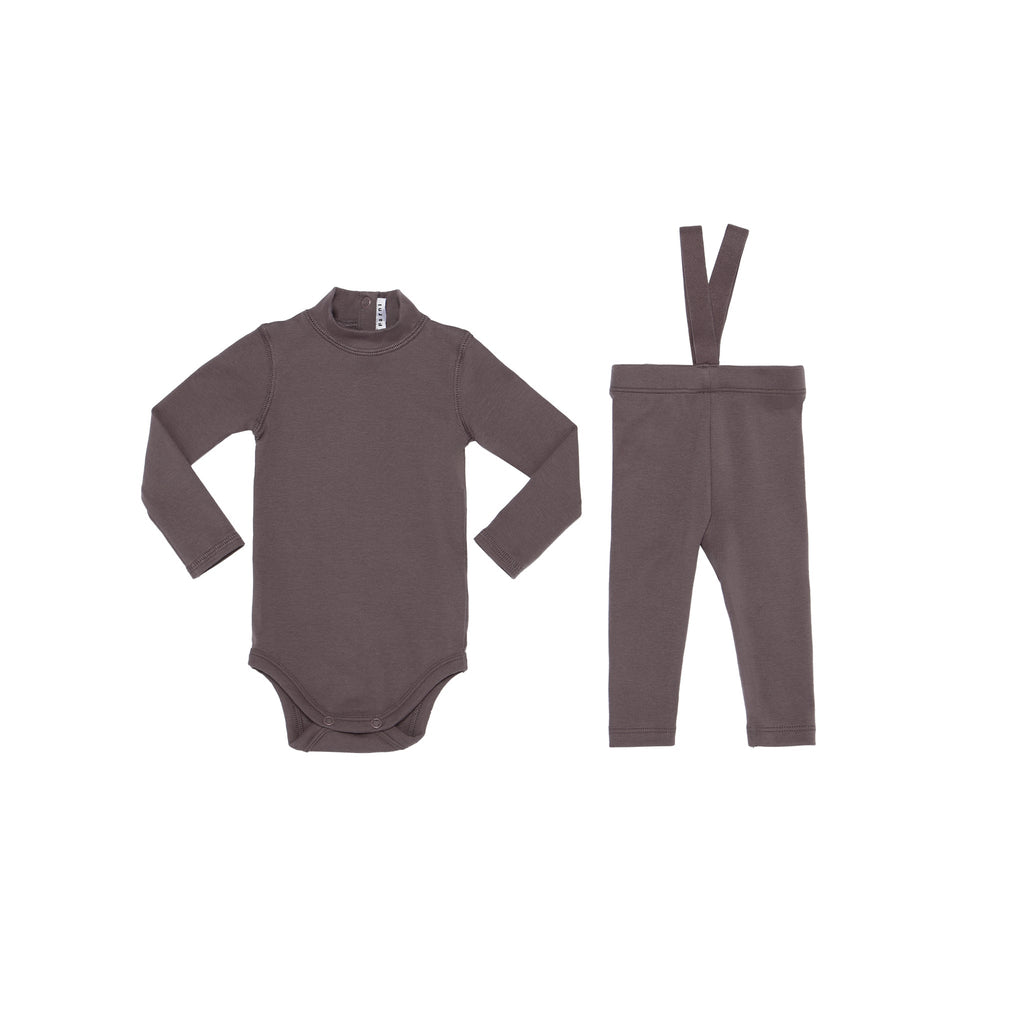 Little Parni Set Jellybeanzkids Little Parni Ribbed Suspender Set-Grape