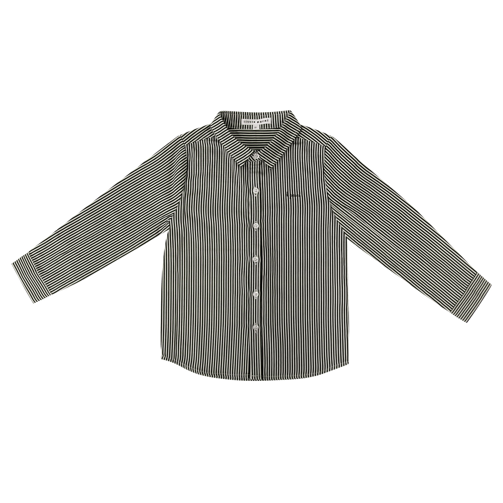 Little Parni Boys Striped Shirt- Black JellyBeanz Kids Little Parni Boys Striped Shirt- Black JellyBeanz Kids
