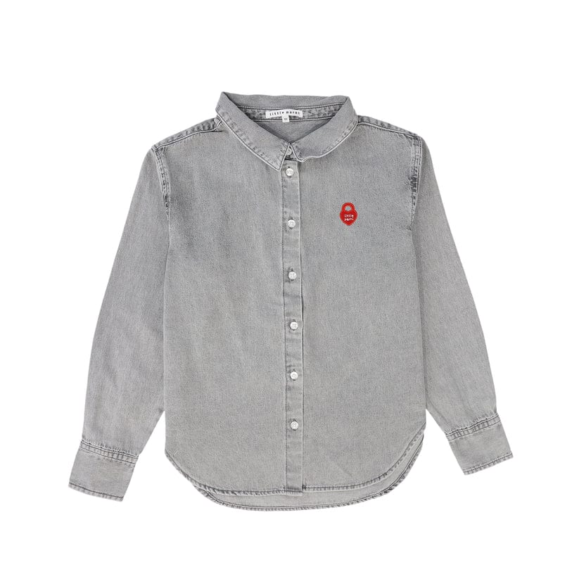 Little Parni Shirt Jellybeanzkids Little Parni Denim Teen Shirt- Grey Denim