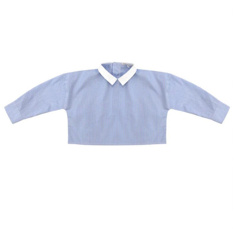 Little Parni Shirt Jellybeanzkids Little Parni Girl's Shirt-Blue Stripe